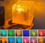 Елегантна кристална квадратна лампа с променящи се цветове, снимка 4