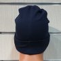 Нова зимна шапка с подгъв в цвят индиго, снимка 5