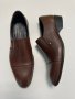 Мъжки официални обувки от естествена кожа - Кафяви - 40, снимка 1 - Официални обувки - 41606309