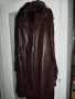 Кожено палто шуба с вълнена подплата и кожена яка, всичко естествена кожа, снимка 5