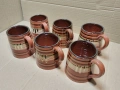 Комплект Стари Соц Български Традиционни Керамични Халби За Вино. / 6 Броя. / НОМЕР 1532., снимка 2