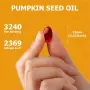Ново Масло от тиквени семки 3000mg 180 капсули Омега 6 и 9 Студено пресовано, снимка 4