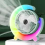 Многоцветен настолен вентилатор тип лампа RGB, снимка 10