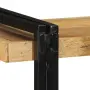 vidaXL Стенен рафт 110x33x45 cm Масивна груба дървесина Манго, снимка 8