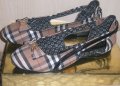 Дамски обувки - бърбъри - тип балерина №37, снимка 1 - Дамски ежедневни обувки - 34638191