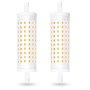 2 бр. Bonlux 20W R7S 118mm Димируеми LED тръбни светлини,2200LM 3000K топло бяло,150-200W J118