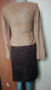 Комплект от джинсова пола и бежова интересна блуза/жилетка🍀❤M, МL❤🍀арт.4062, снимка 4