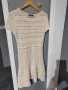Zara L размер плетена ажурна рокля и жилетка, снимка 6