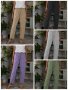 Дамски моден едноцветен панталон с връзки, 5цвята - 023