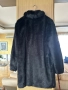 Черно палто с косъм , снимка 2