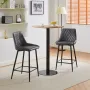 ПРОМОЦИЯ Бар столове с тапицерия от висококачествена PU кожа, к-т от 2бр C-U-BS-C0326GY, снимка 3