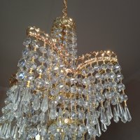 Кристален полилей стил Ампир, снимка 2 - Лампи за таван - 34737376