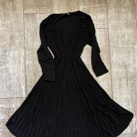 Нова черна ежедневно елегантна рокля рипс рипсена еластична разкроена свободен модел, снимка 7 - Рокли - 42607919