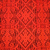 Червена  тъкана покривка килим памучни конци, снимка 7 - Антикварни и старинни предмети - 34518969