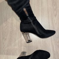 Секси дамски ботуши чизми велур , снимка 3 - Дамски ботуши - 42407442