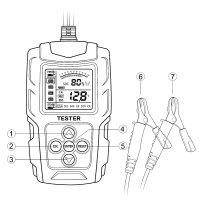 Тестер за акумулатор, за автомобил за кола, камион, мотоциклет, уред за тестване на акумулатори AGM, снимка 10 - Аксесоари и консумативи - 40295478