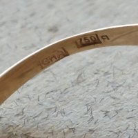 Златен 18к пръстен с камея , снимка 10 - Пръстени - 44478387