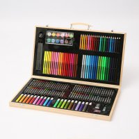 Творчески комплект за рисуване в куфарче с моливи, маркери, акварели, и аксесоари, 180 Части, снимка 2 - Рисуване и оцветяване - 34789035