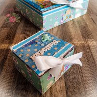 Кутийка за бебешки съкровища в синьо , снимка 3 - Подаръци за кръщене - 42181480