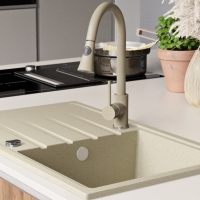 Кухненска мивка от Гранит модел Милано 780 x 500 mm - Бежав, снимка 6 - Други - 36079190