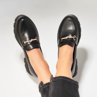 Дамски обувки тип лоуфър в черен цвят внос от Унгария, снимка 3 - Дамски елегантни обувки - 44292311