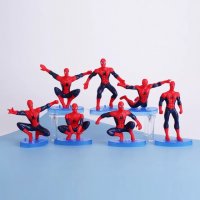 Спайдермен  спайдърмен spiderman спайдър мен спайдер пластмасова фигурка PVC за игра и торта топер, снимка 10 - Фигурки - 21183299