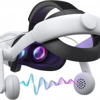 KIWI дизайн Аудио лента за уши, съвместима с аксесоари Quest 2, лента за глава със слушалки за подоб, снимка 1 - Други игри и конзоли - 38901426