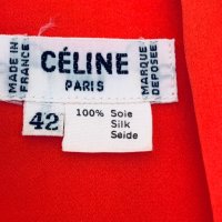 HAUTE COUTURE, висша мода блуза CÉLINE коприна, снимка 11 - Ризи - 41631443