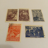 Пощенски марки Почта Ссср 1942, снимка 1 - Филателия - 44603279