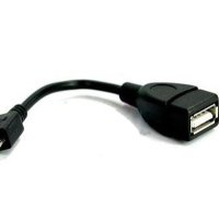 VCom Кабел OTG USB AF / Micro USB Black - CU226-0.2m, снимка 1 - USB кабели - 41289139