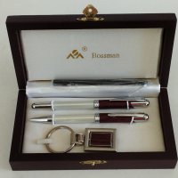 Комплект химикалки-2 бр Bossman+ ключодържател., снимка 1 - Ученически пособия, канцеларски материали - 42142560