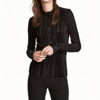 дамска черна блуза Long-sleeved top солей, снимка 1 - Блузи с дълъг ръкав и пуловери - 41550350