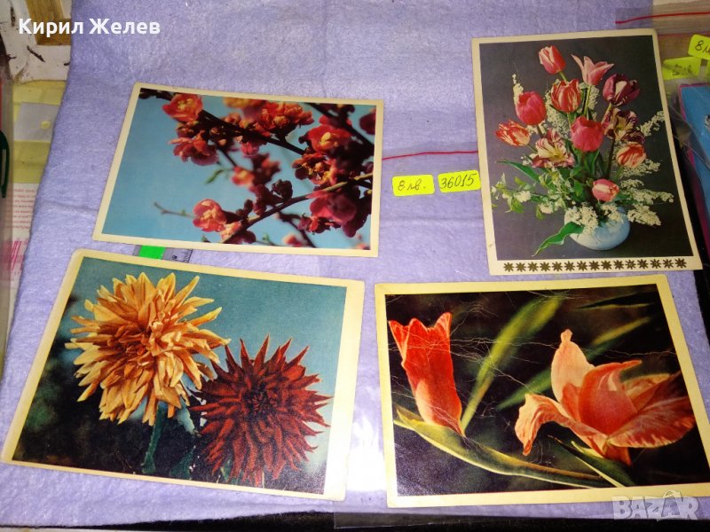 ЛОТ 4 Стари ПОЩЕНСКИ КАРТИЧКИ ФЛОРАЛНА ТЕМАТИКА ЦВЕТЯ ПРОЛЕТ 36015, снимка 1