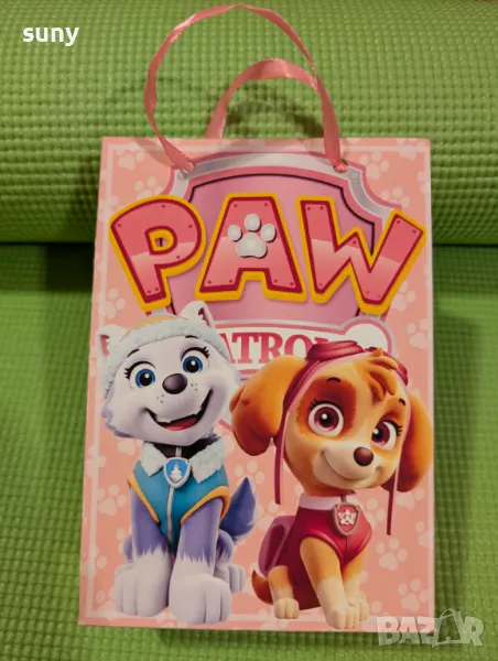 	Картонена торбичка за лакомства и подаръци Пес патрул Скай и Еверест, снимка 1
