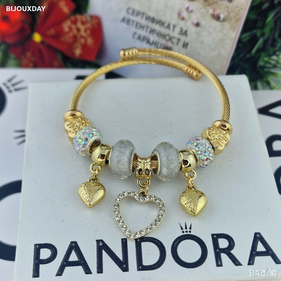 дамска гривна на любовта от медицинска стомана с 18 карата златно покритие, снимка 1