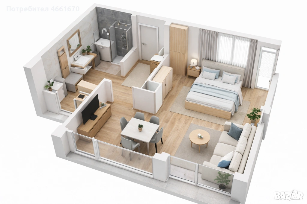 Двустаен апартамент в Кършияка, снимка 1