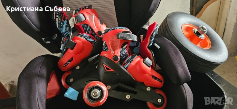 Детски ролери с помощни колела, размер 27 - 30, снимка 1