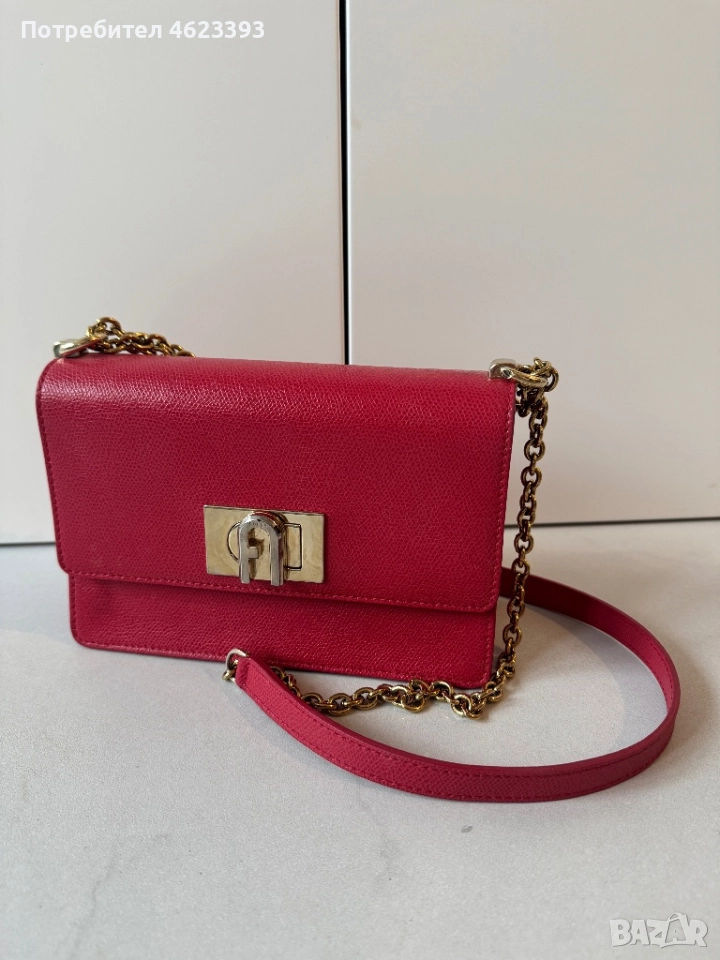 Дамска чанта Furla, цвят малина, снимка 1