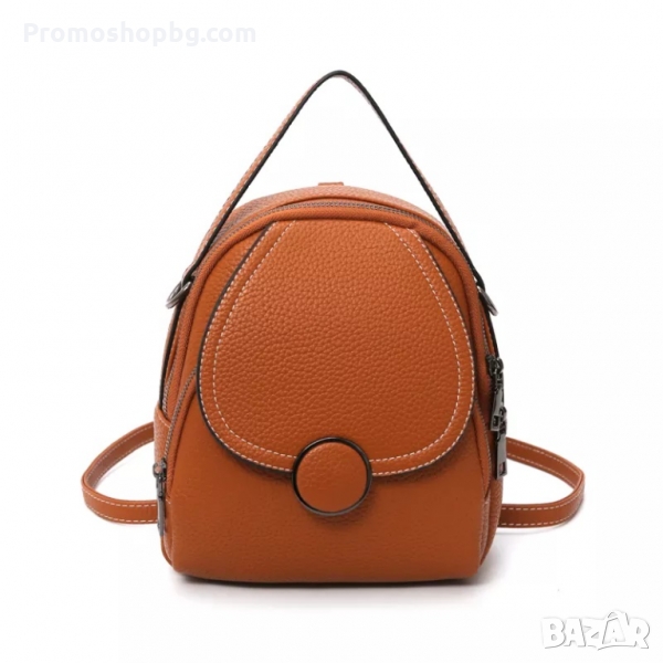 Дамска раница Elina - 2 различни цвята - кафява, снимка 1