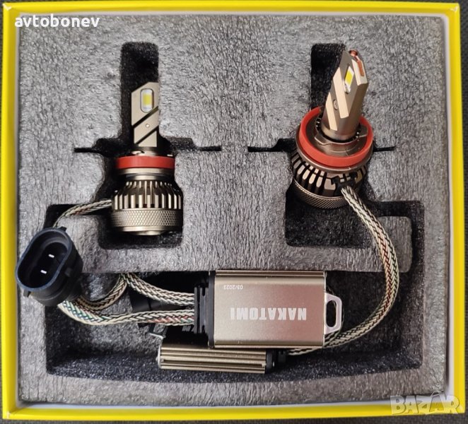 LED Крушки NAKATOMI(NAKAMOTO) H8/H9/H11/H16 - 12-24V/60W CANBUS, снимка 1