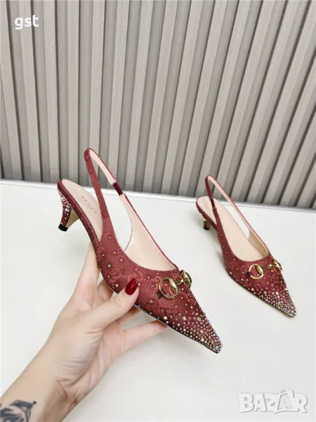 Уникални Редки Gucci Official Women shoes дамски обувки ток , снимка 1