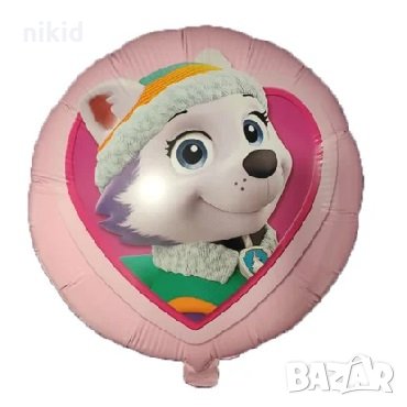 Еверест от Пес Патрул Paw Pes Patrol двустранен фолио фолиев балон хелий или въздух парти, снимка 1