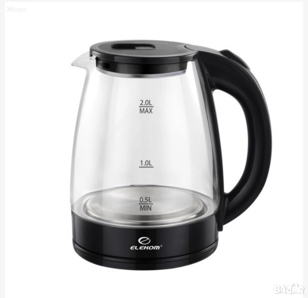 Електрическа Кана ЕК-1800G, 2 Литра, 1500 W, Термоустойчиво стъкло, снимка 1