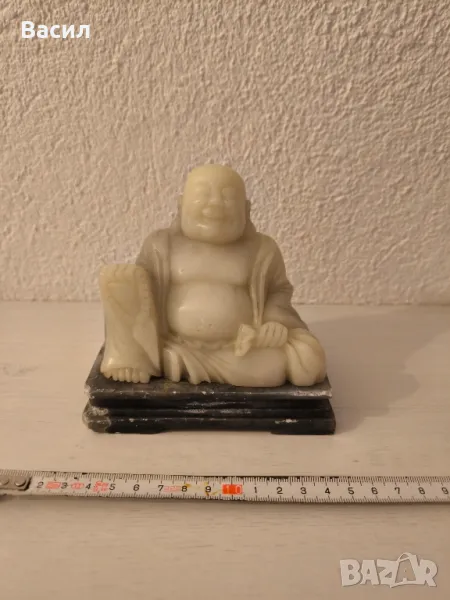 стара китайска скулптура на щастливия Буда., снимка 1
