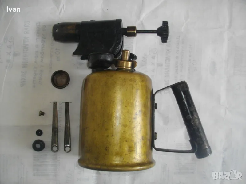 БЪЛГАРСКА БЕНЗИНОВА ГОРЕЛКА ТИП ЛАМПА 1994г. ОТЛИЧНО СЪСТОЯНИЕ 1L ХРОМ СИЛИСТРА ПОЧТИ НОВА, снимка 1