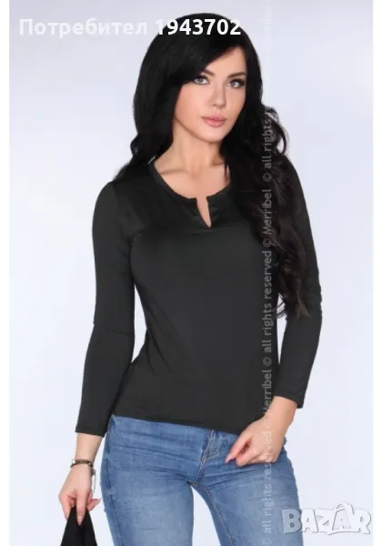 Елегантна дамска блуза в черно CG011, снимка 1