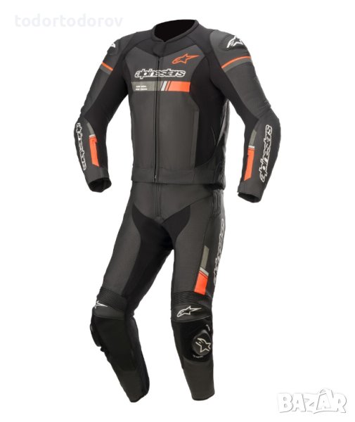 Кожен мото екип ALPINESTARS GP FORCE CHASER V2 2PC Black/Red, снимка 1