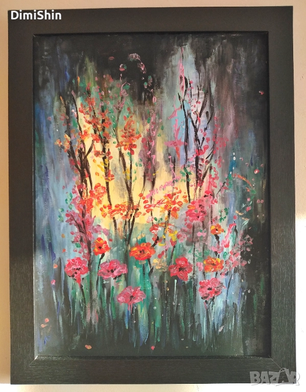 Картина 30/40см. Акрилни бои. Рамка , снимка 1