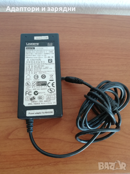 Адаптер Linksys 12v 5A NAS, снимка 1