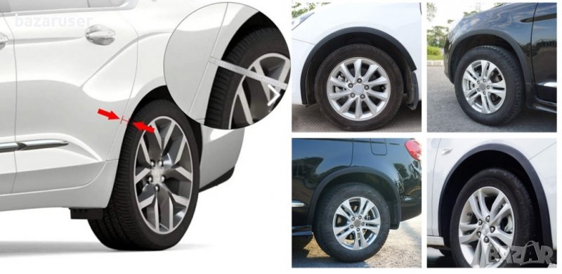 Тунинг Вежди за Калник 4смX6m Каучук за 4 бр №107,254997, снимка 1